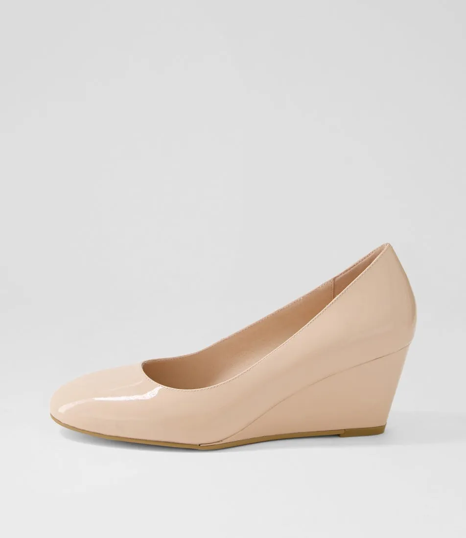 Fashionable Lespie Blush Patent Wedges