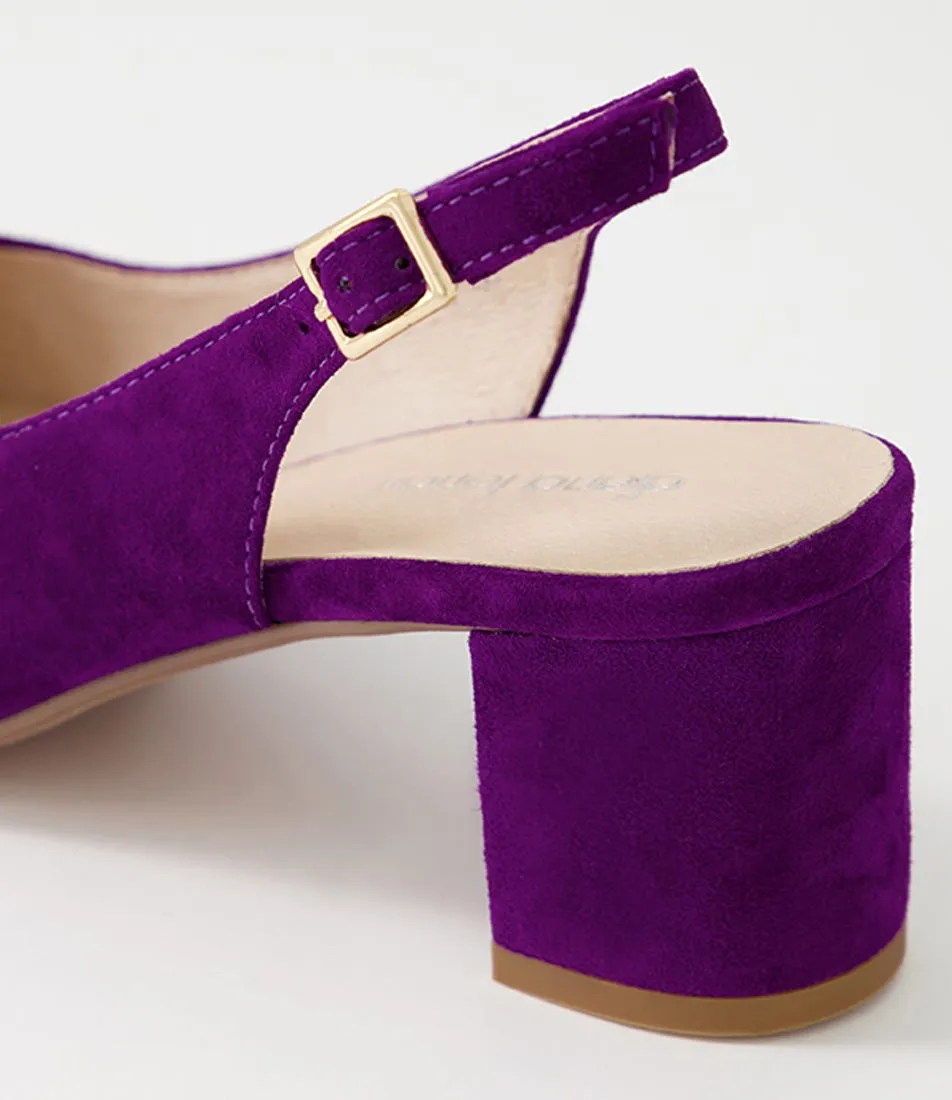 DIANA FERRARI Lucine Purple Suede Heels