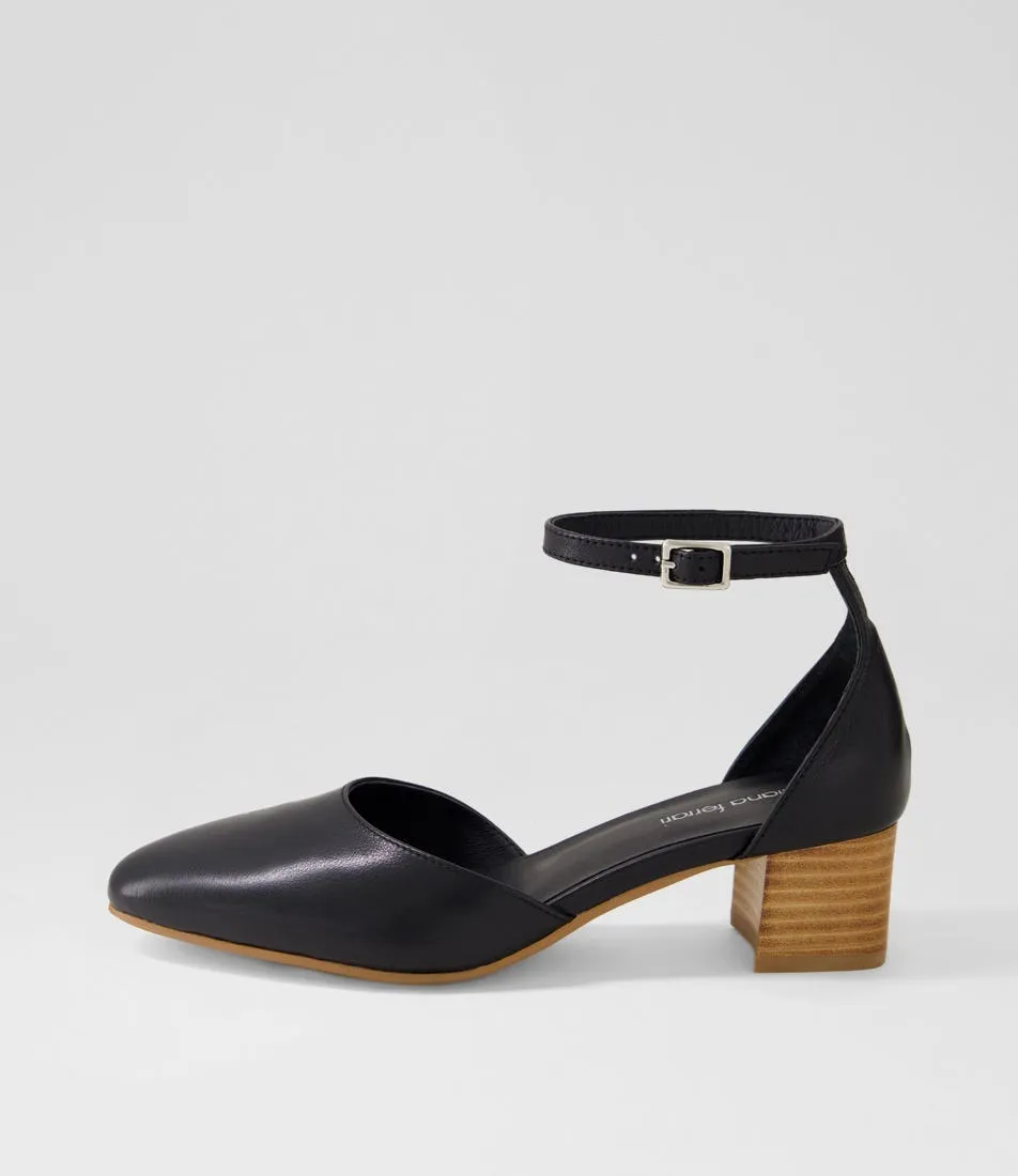 DIANA FERRARI Omarla Black Natural Leather Heels