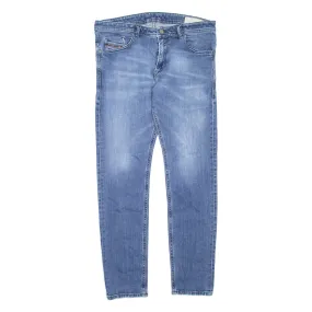 DIESEL Mens Jeans Blue Regular Tapered Stone Wash W36 L32