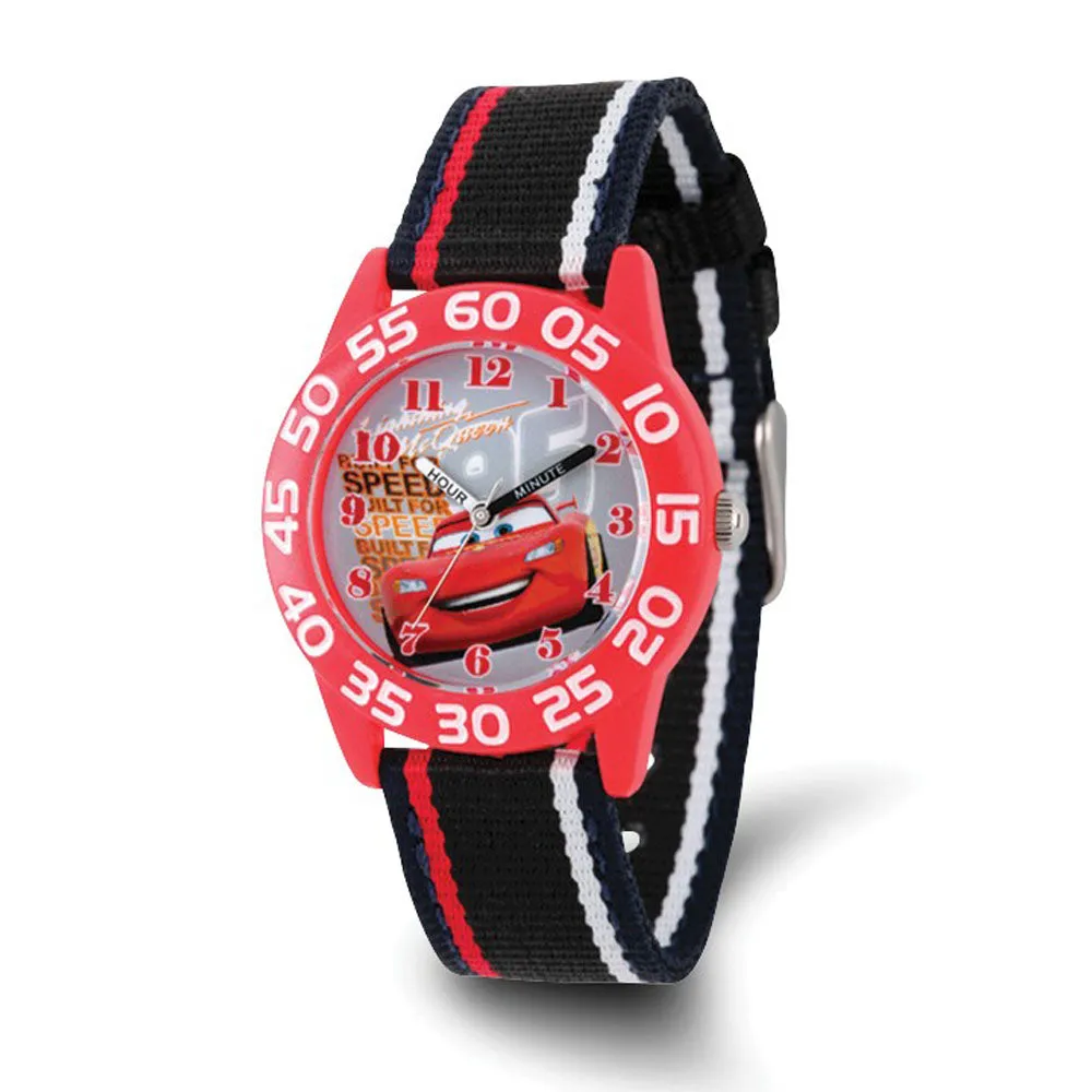 Disney Cars Lightning McQueen Kids Acrylic Watch with Time Teaching Features