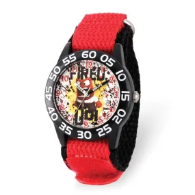 Disney Girls Red Nylon Band Time Teacher Watch.