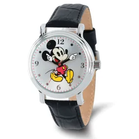 Disney Mickey Mouse Watch with Moving Arms - 38mm Black Strap for Adults