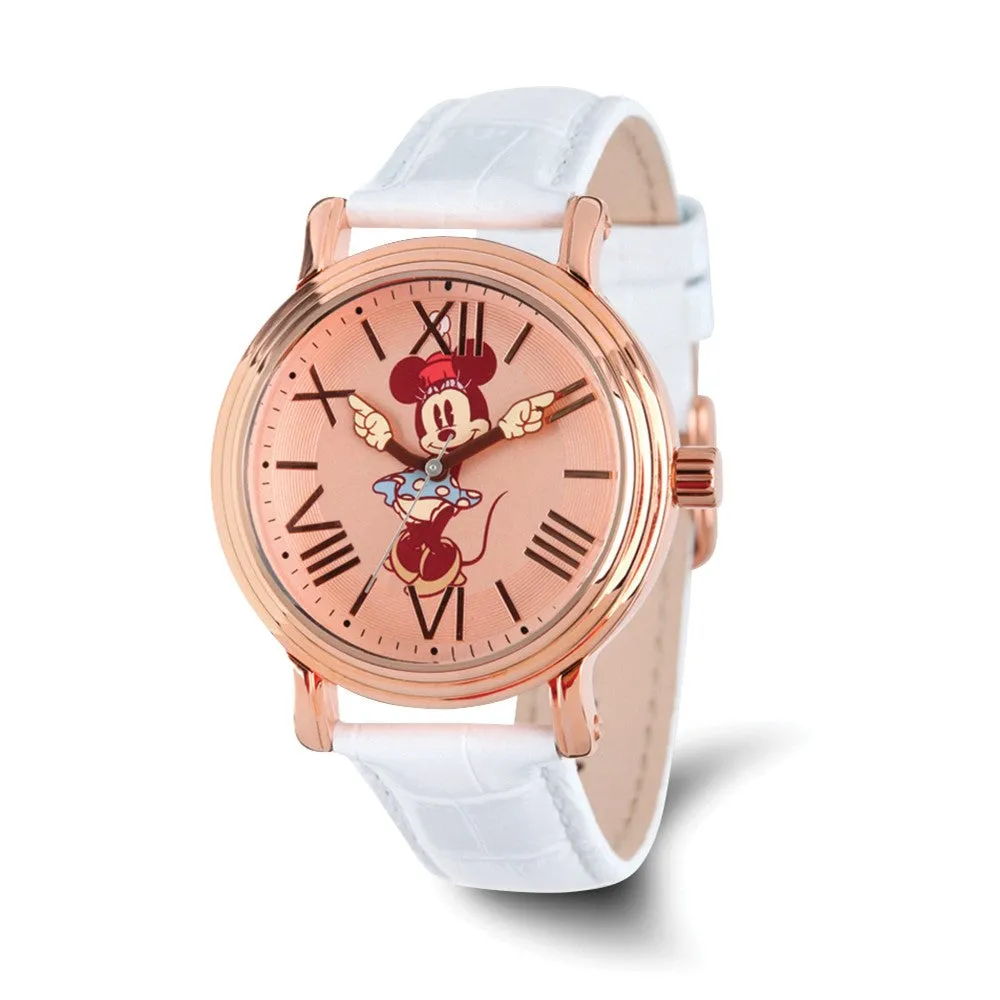 Disney Minnie Mouse Watch with Moving Arms in Rose-tone Finish