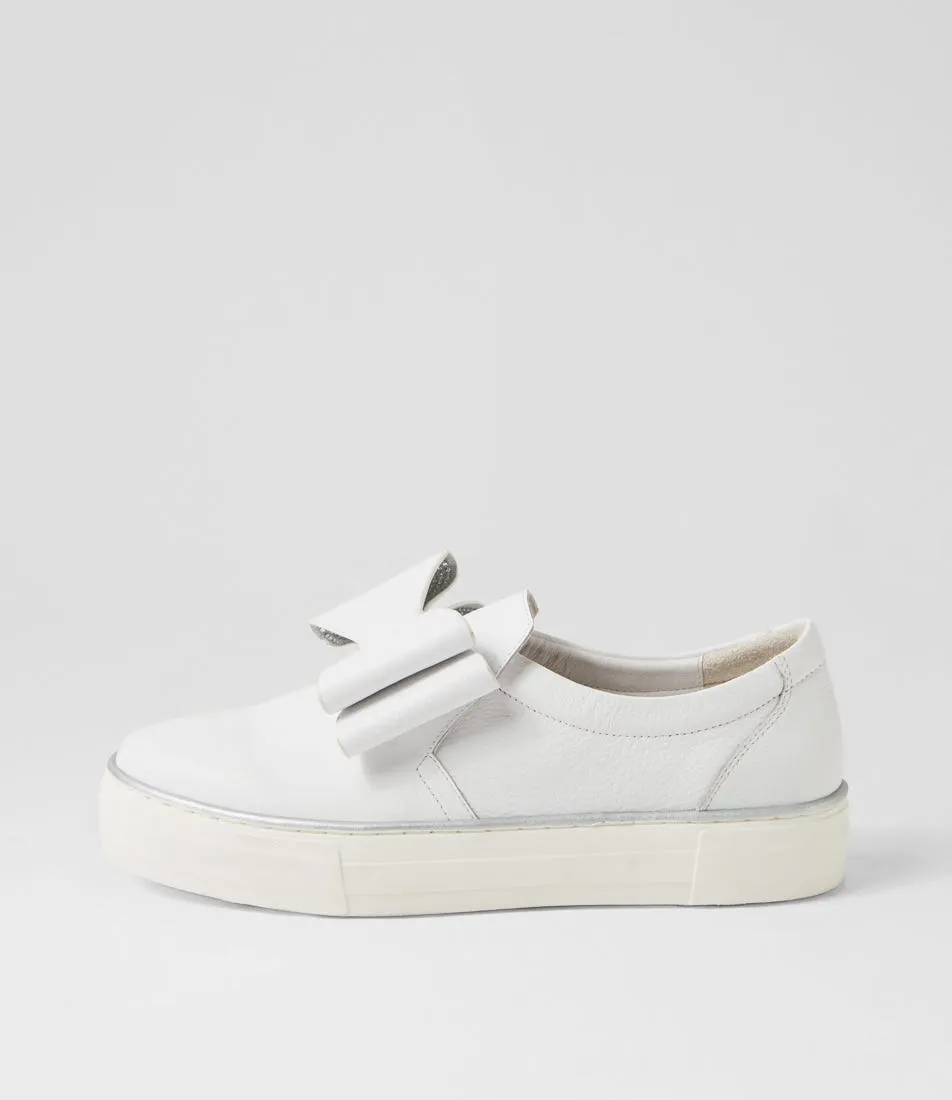 DJANGO & JULIETTE Fiji White Leather Sneakers