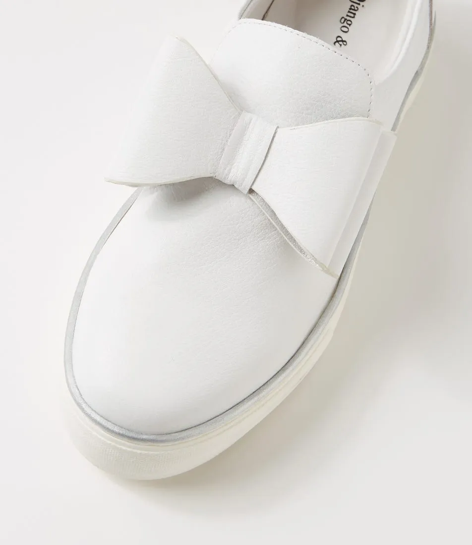 DJANGO & JULIETTE Fiji White Leather Sneakers