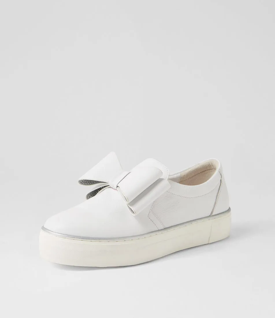 DJANGO & JULIETTE Fiji White Leather Sneakers