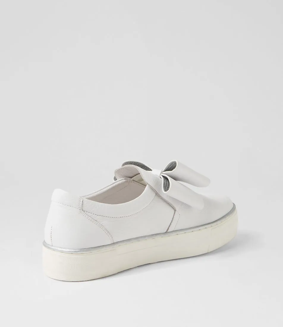 DJANGO & JULIETTE Fiji White Leather Sneakers