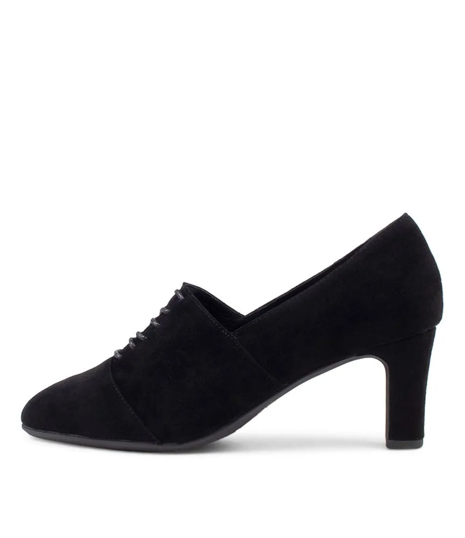 DJANGO & JULIETTE Theia Black Suede Heels