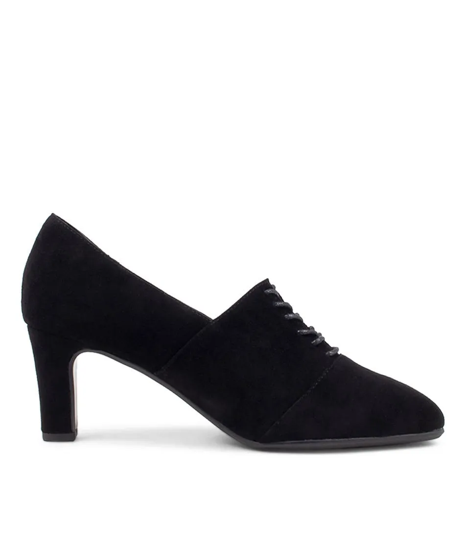 DJANGO & JULIETTE Theia Black Suede Heels