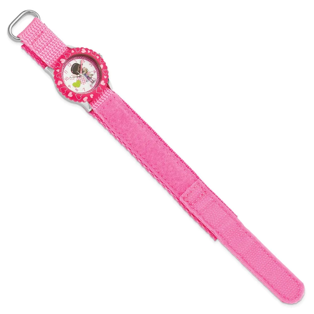 Doc McStuffins Pink Velcro Time Teacher Watch for Disney Girls