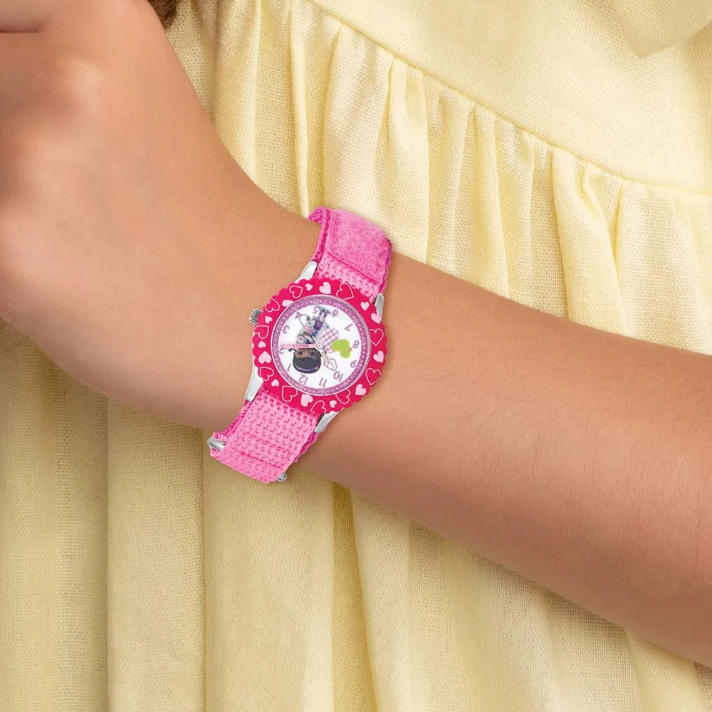 Doc McStuffins Pink Velcro Time Teacher Watch for Disney Girls