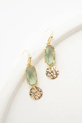 Dragonfly Drop Earrings - Green