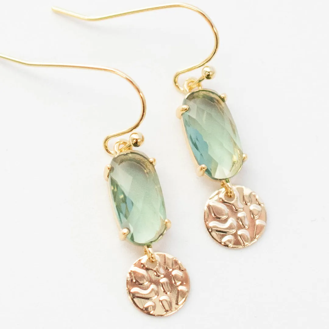 Dragonfly Drop Earrings - Green