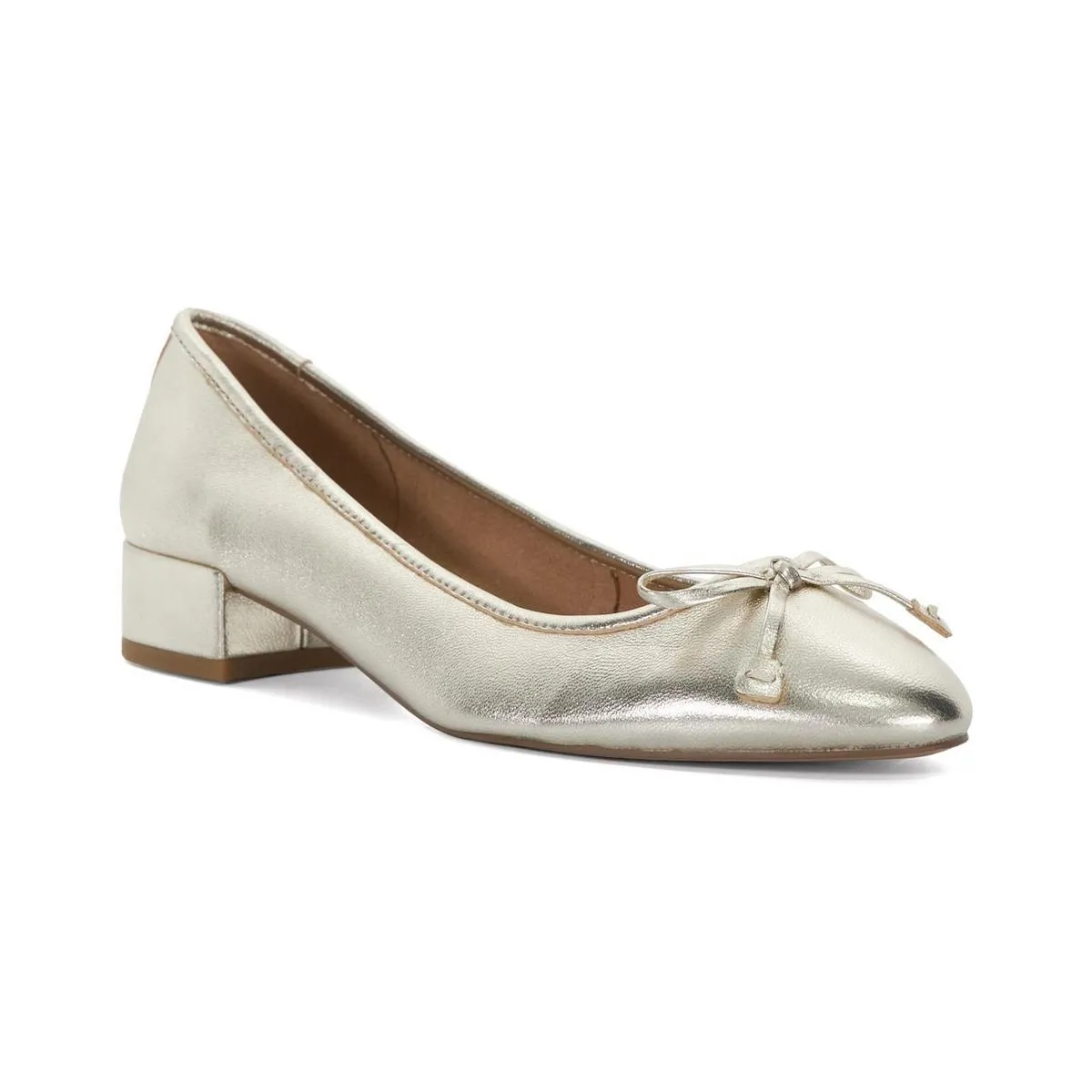 Dune Hollies Court Shoes Gold