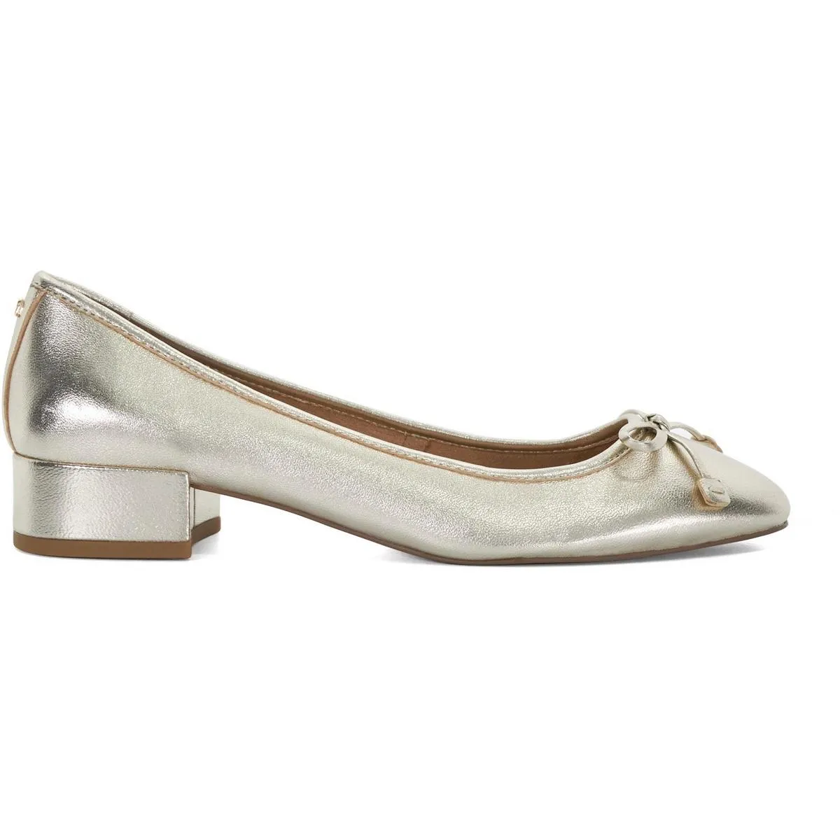 Dune Hollies Court Shoes Gold