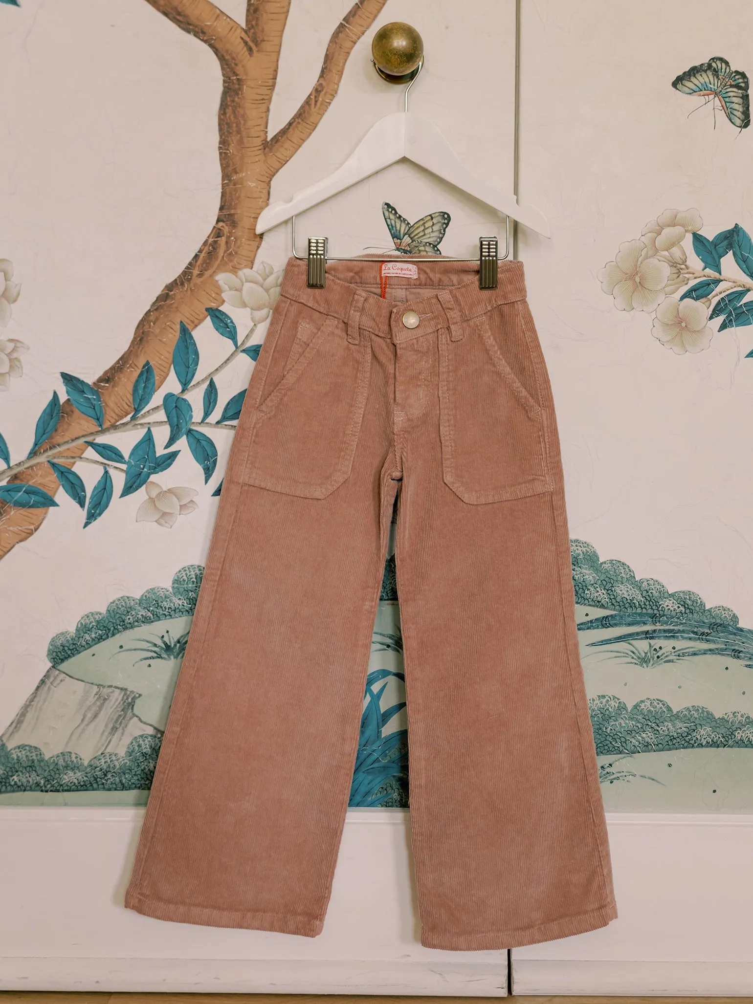 Dusty Pink Enola Girl Wide Leg Trousers