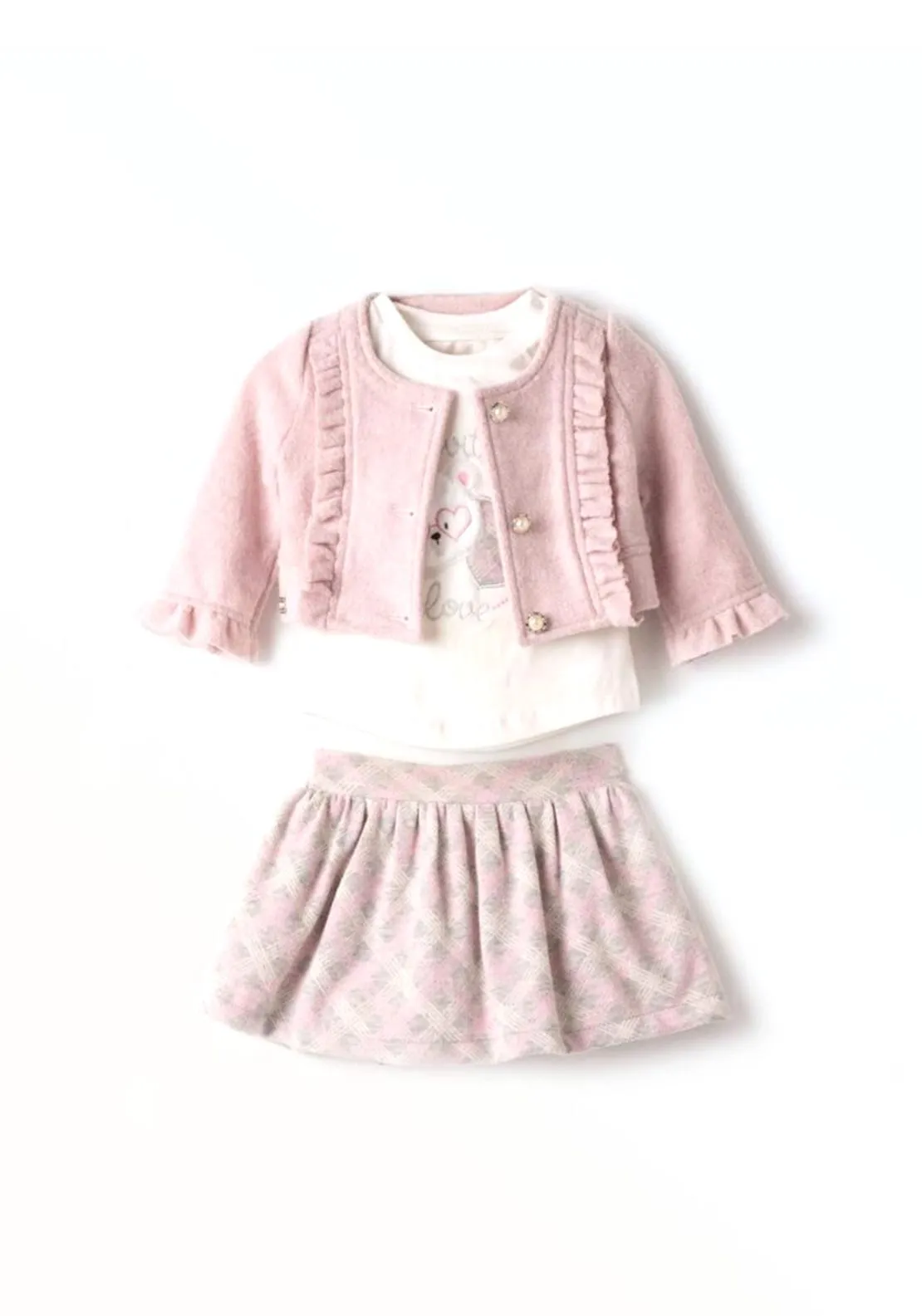 Ebita Mini Girl Always Have Faith Four Piece Set, Pink