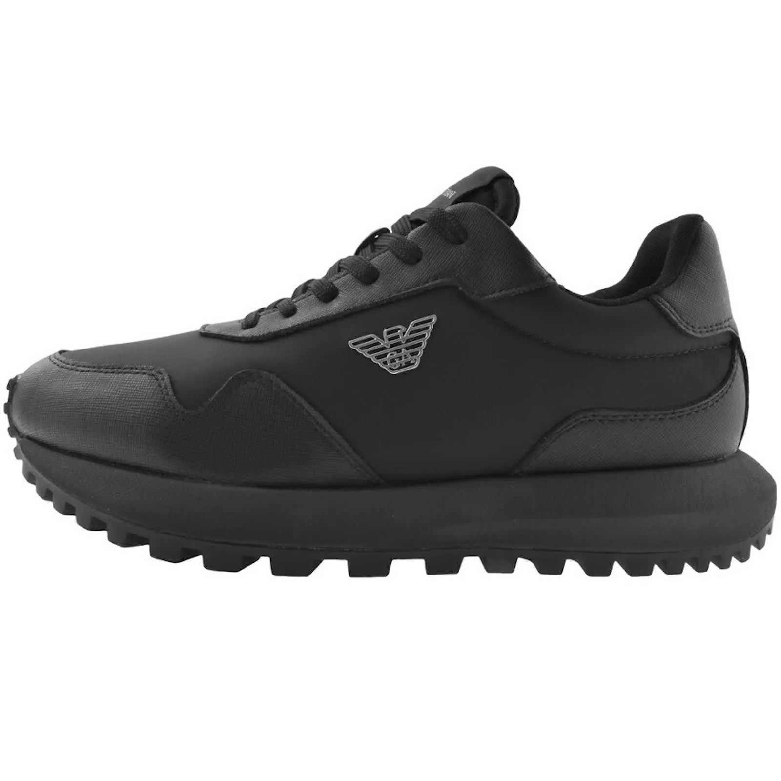 Emporio Armani Logo Trainers Black