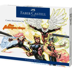 Faber-Castell 15pc Creative Pitt Artist Brush Pens Comic Manga Illustration Set