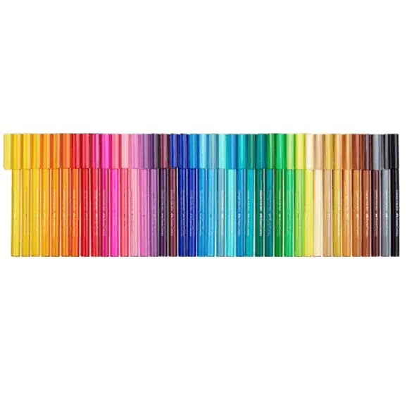 Faber-Castell Travel Connector Pens 40 Pack Tin Carrying Case Colouring Book Set