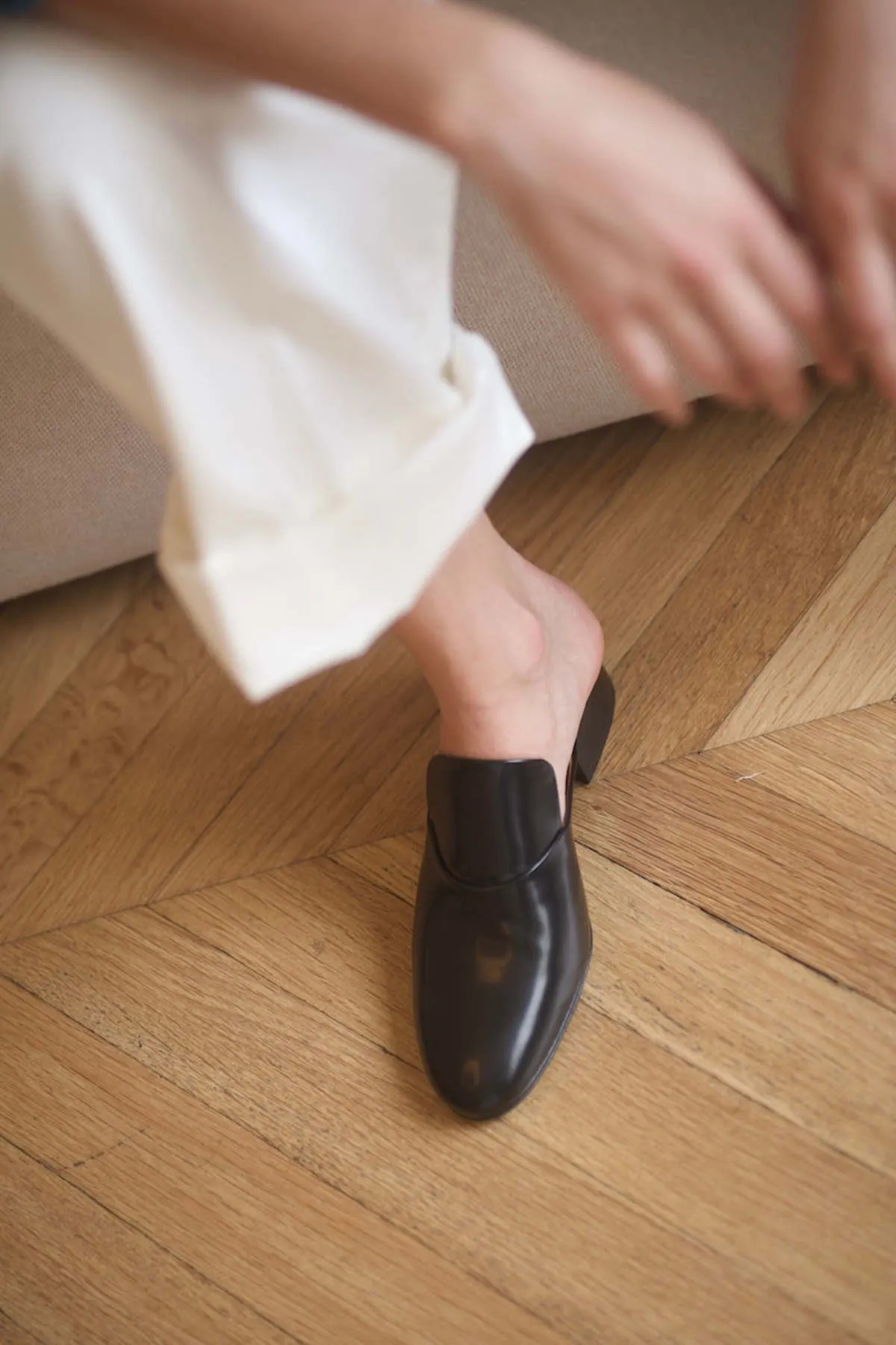 Sleek Black Mules