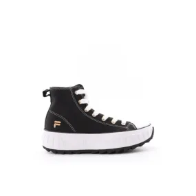 Black Canvas Sneakers for Women by FIFA FFW0440 BLOCKSTER MID