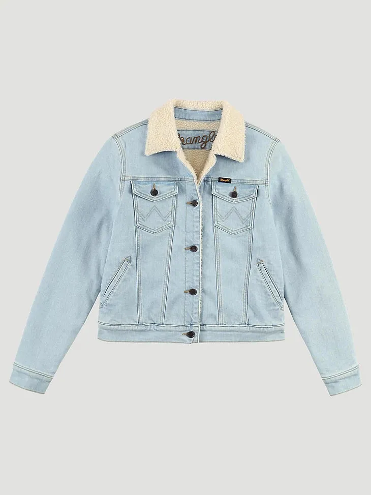 Wrangler Sugarland Sherpa Bleach Denim Jacket - Final Sale