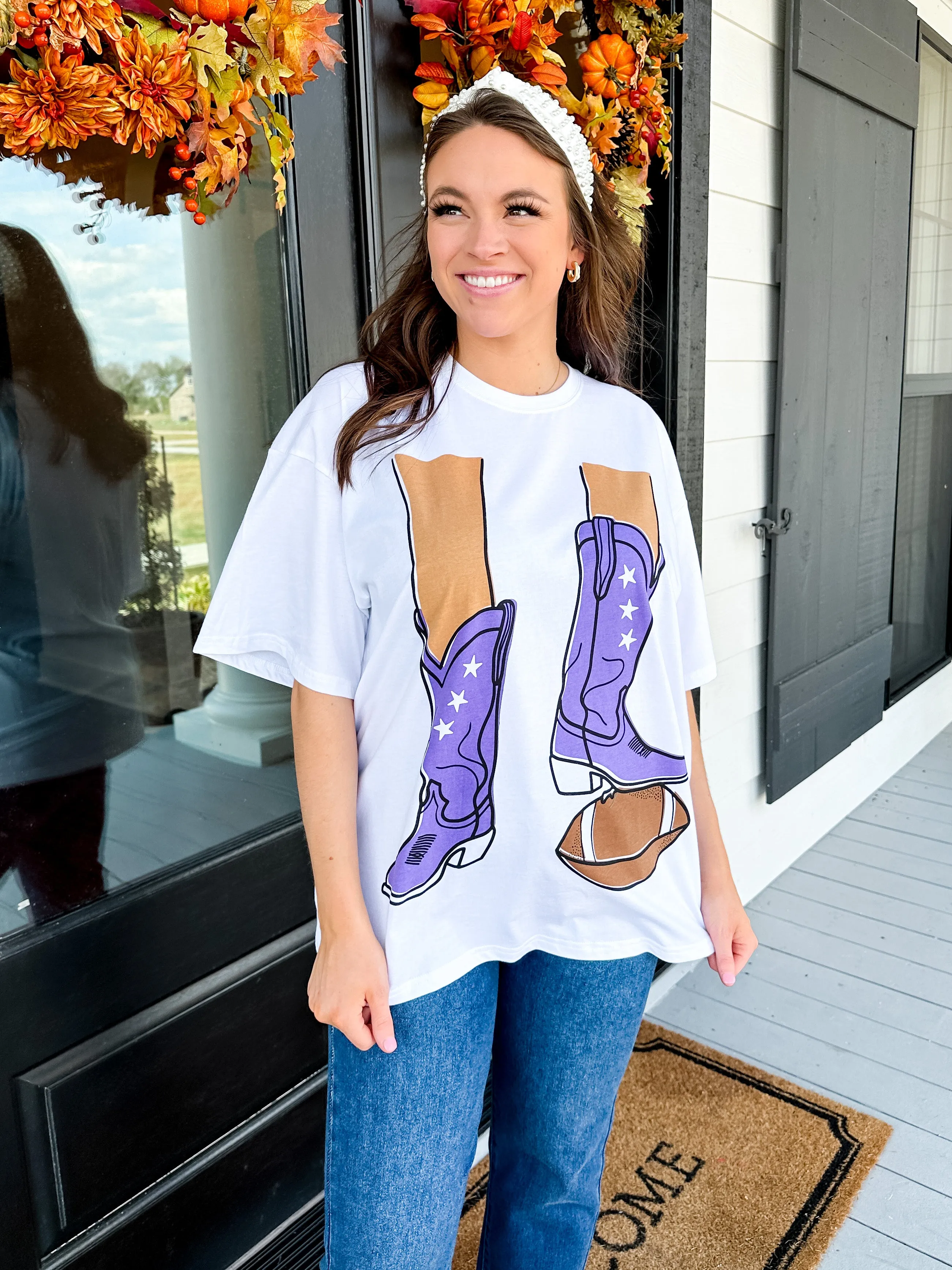 Purple Football Boots Tee