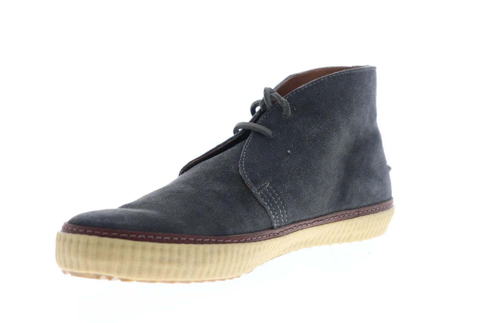 Frye Emory Chukka 87093 Mens Gray Suede Mid Top Lace Up Chukkas Boots