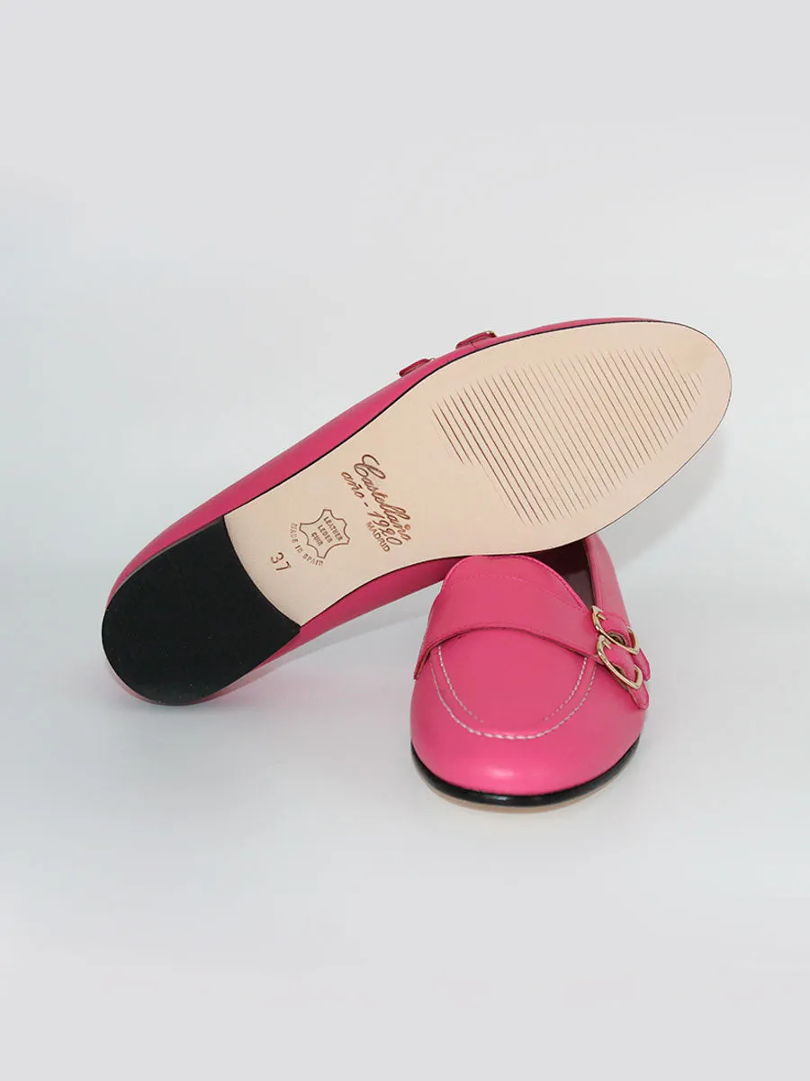 Gala Women's Hydrangea-Colored Double Buckle Loafers.