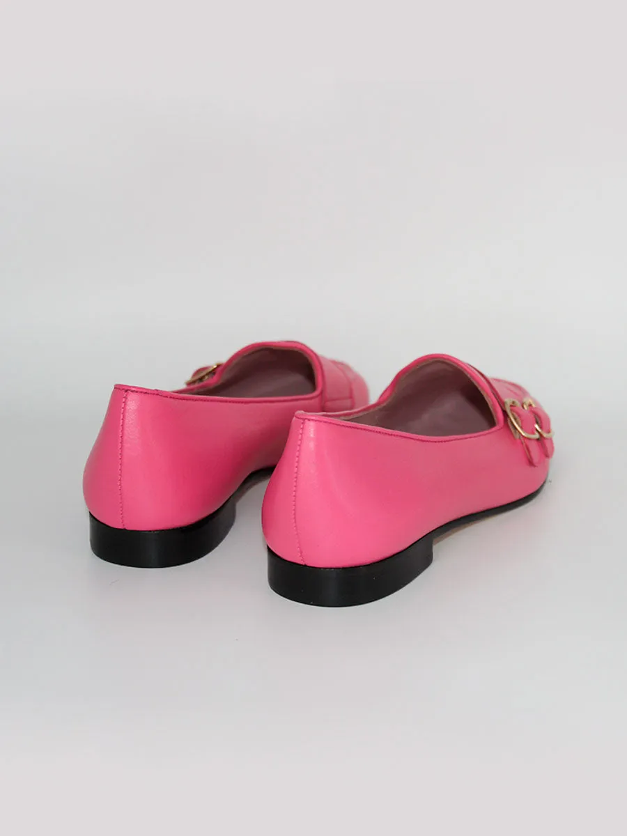 Gala Women's Hydrangea-Colored Double Buckle Loafers.