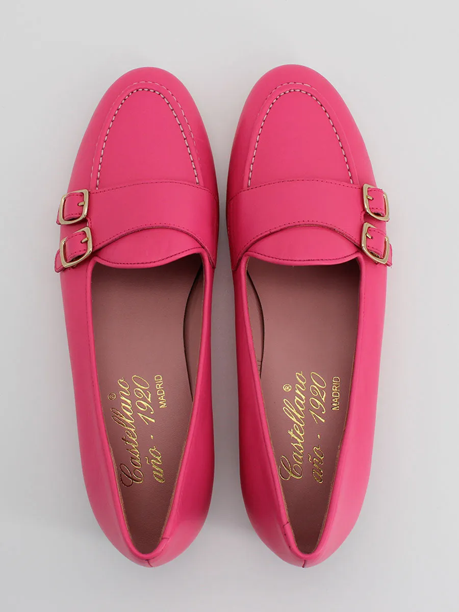 Gala Women's Hydrangea-Colored Double Buckle Loafers.