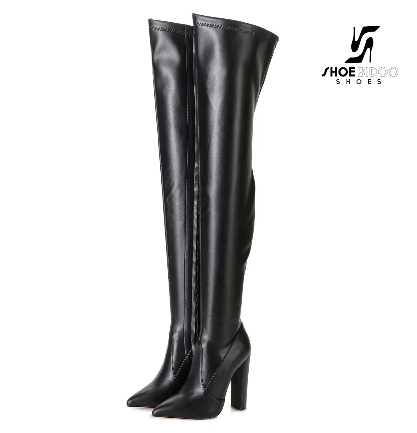 Giaro thigh boots TRINKET in black mat with 12cm heels