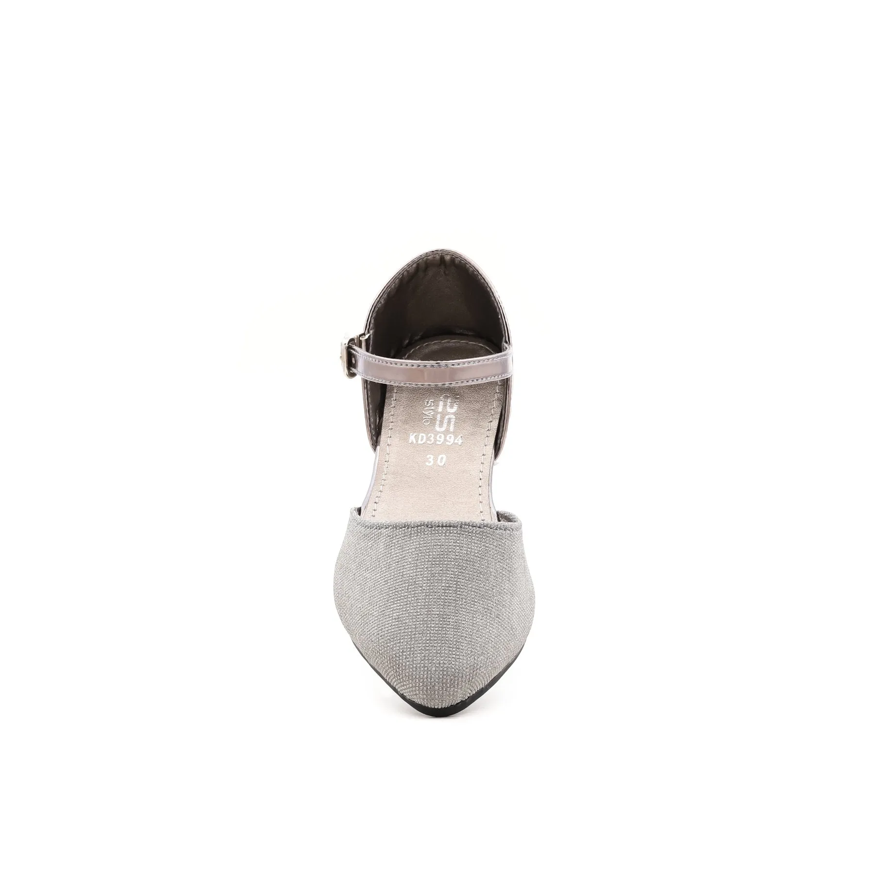 Girls Grey Fancy Pumps KD3994