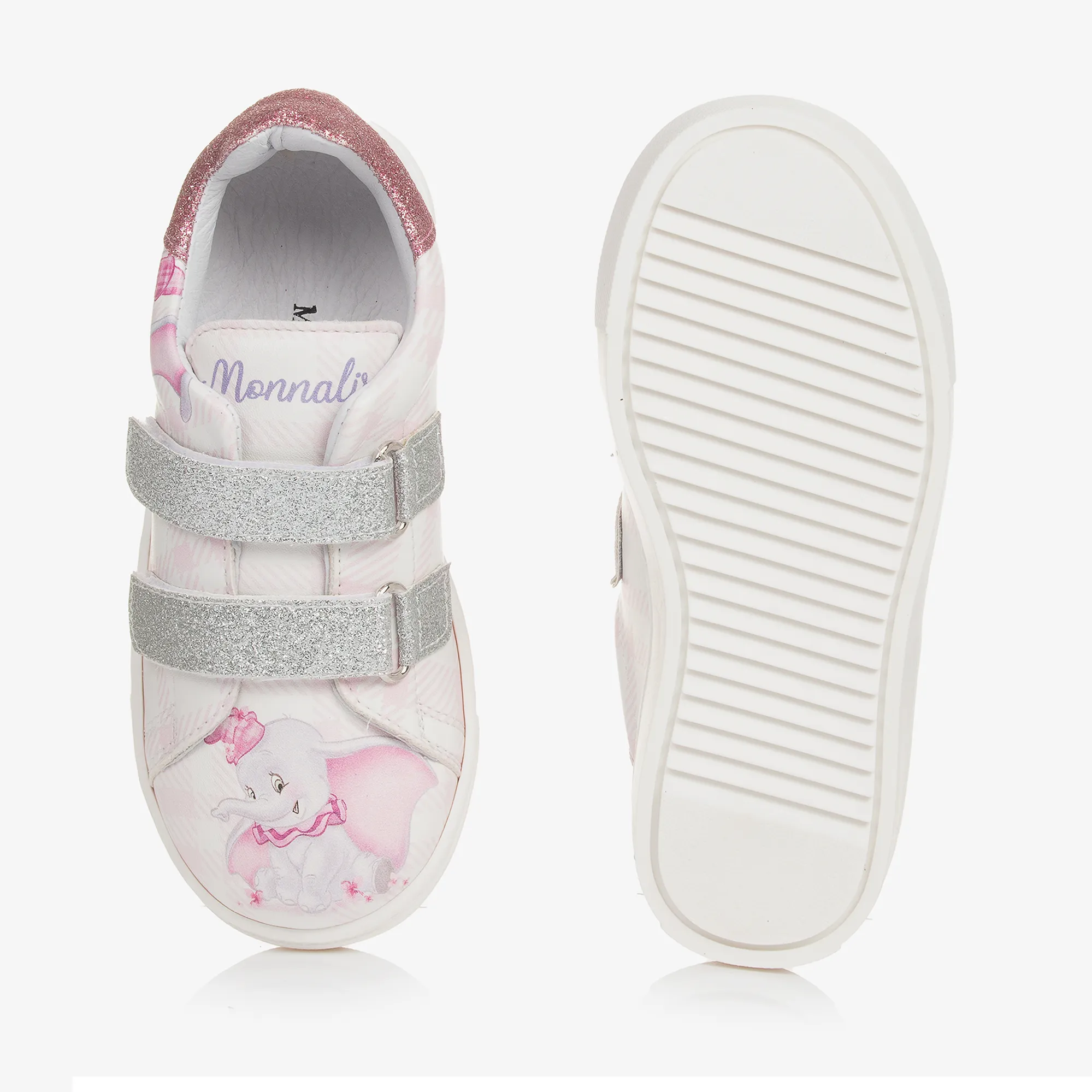 Girls Pink Disney Velcro Trainers