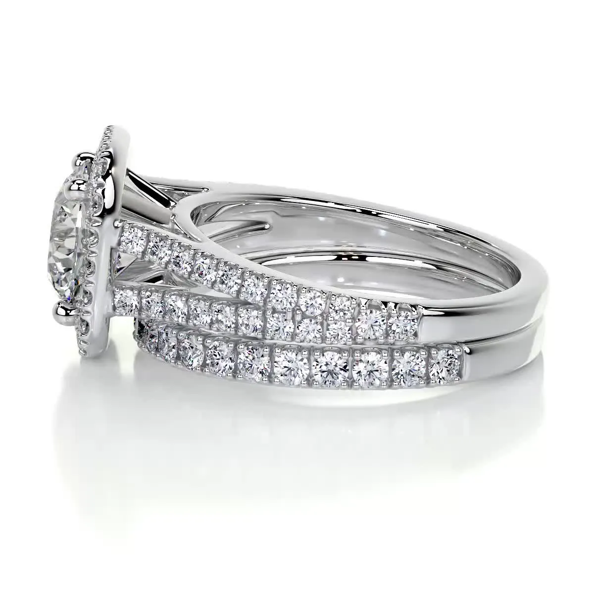 Grace Diamond Bridal Set -18K White Gold