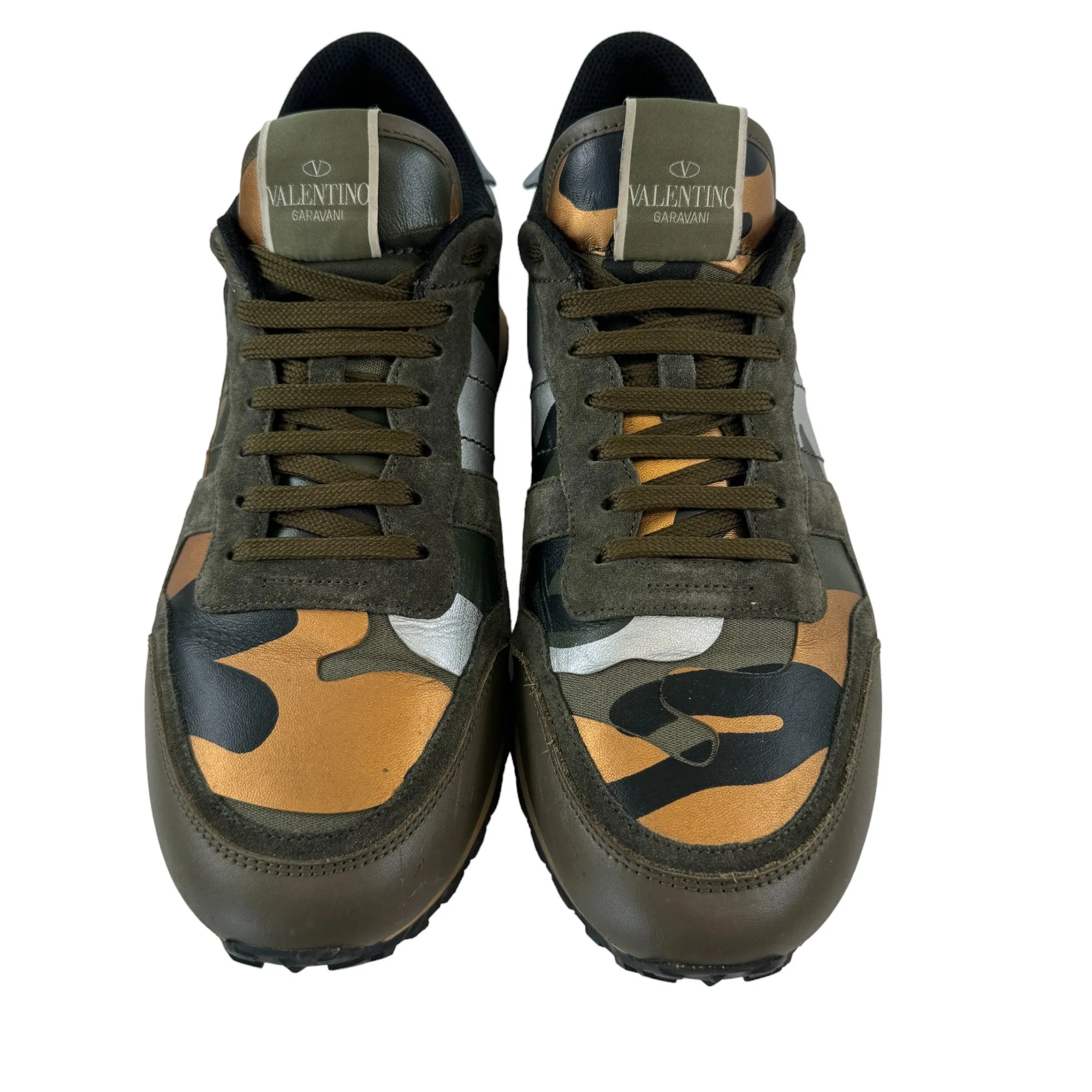 Green Men's Rockrunner Camo Low Trainers Size EU 45 / UK 11