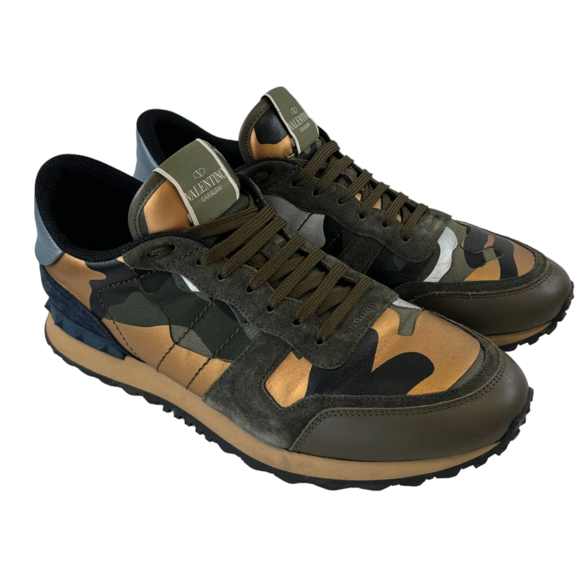 Green Men's Rockrunner Camo Low Trainers Size EU 45 / UK 11