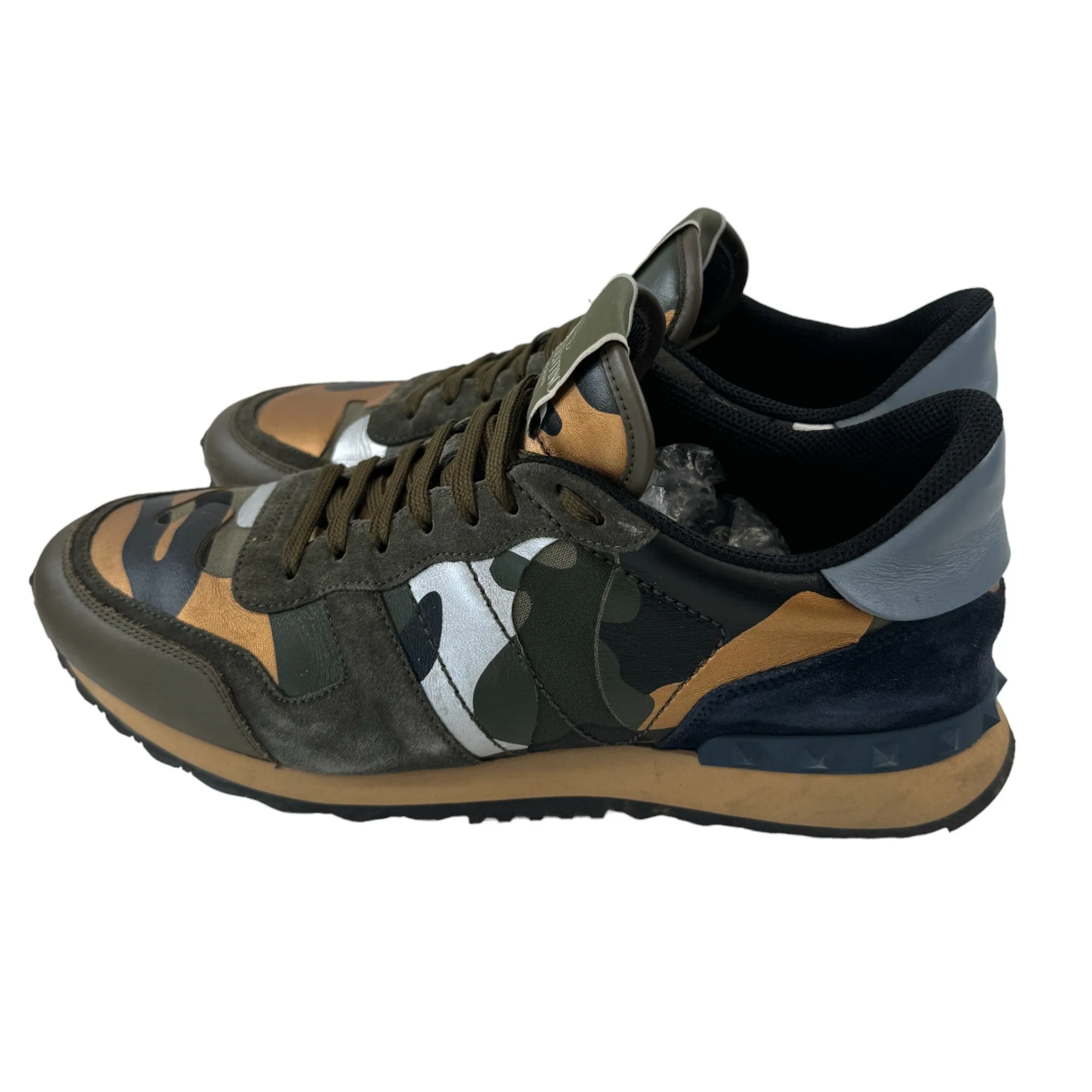 Green Men's Rockrunner Camo Low Trainers Size EU 45 / UK 11