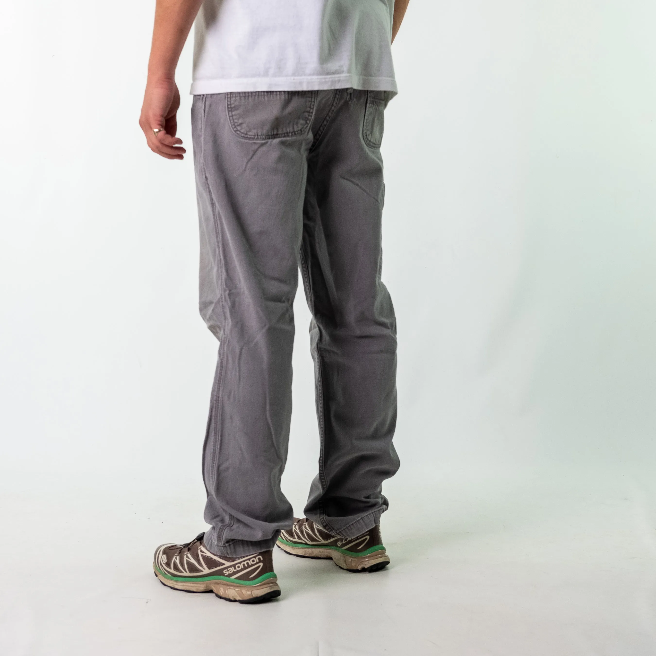 Grey y2ks Carhartt Canvas Carpenter Jeans Baggy Pants (36x34)