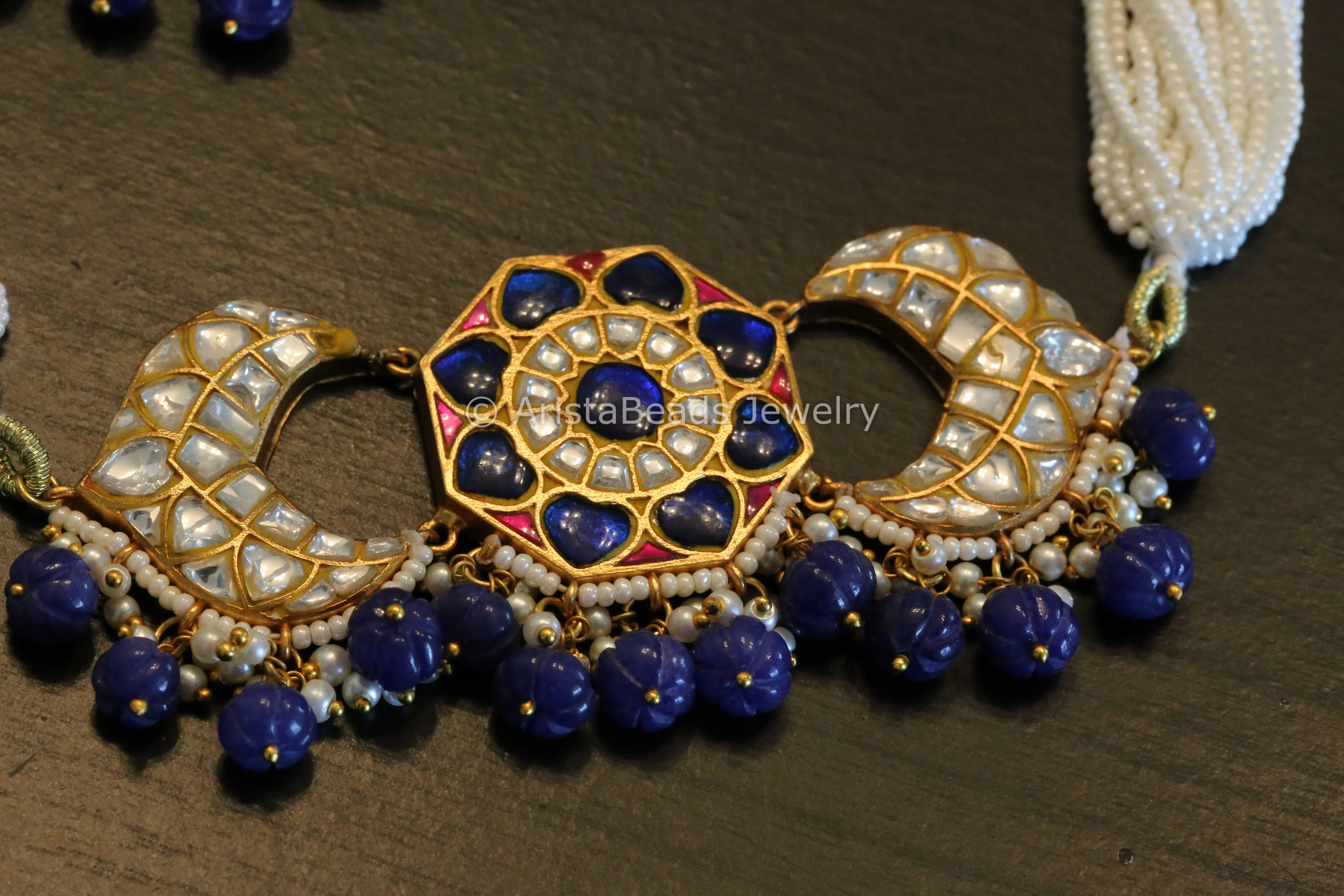 Handmade Jadau Kundan Necklace Set