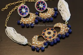 Handmade Jadau Kundan Necklace Set