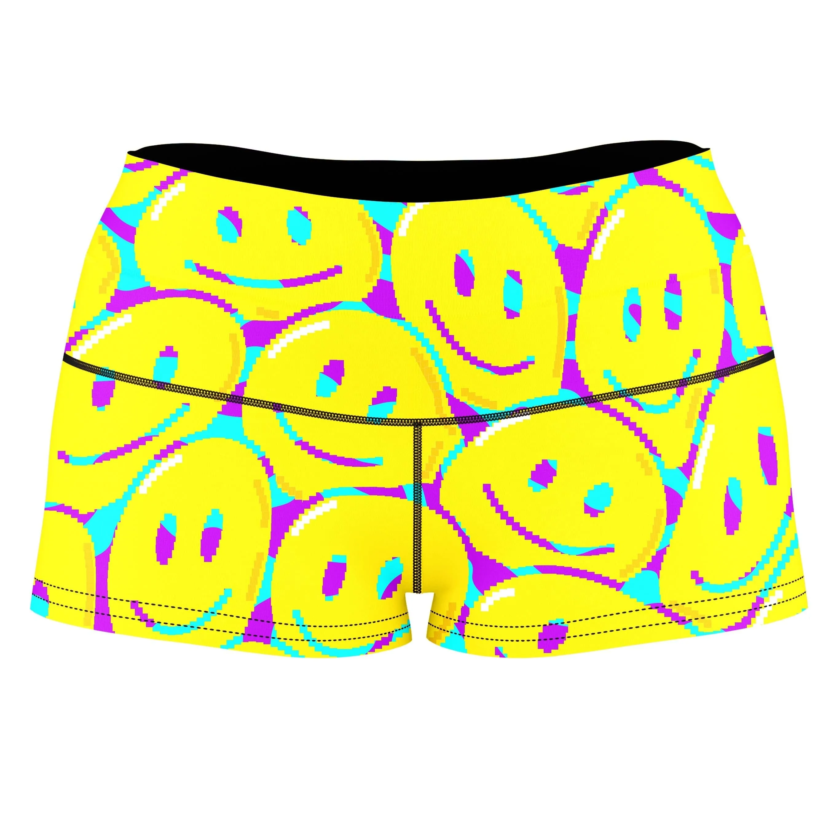 Happy Tabs High-Waisted Women's Shorts