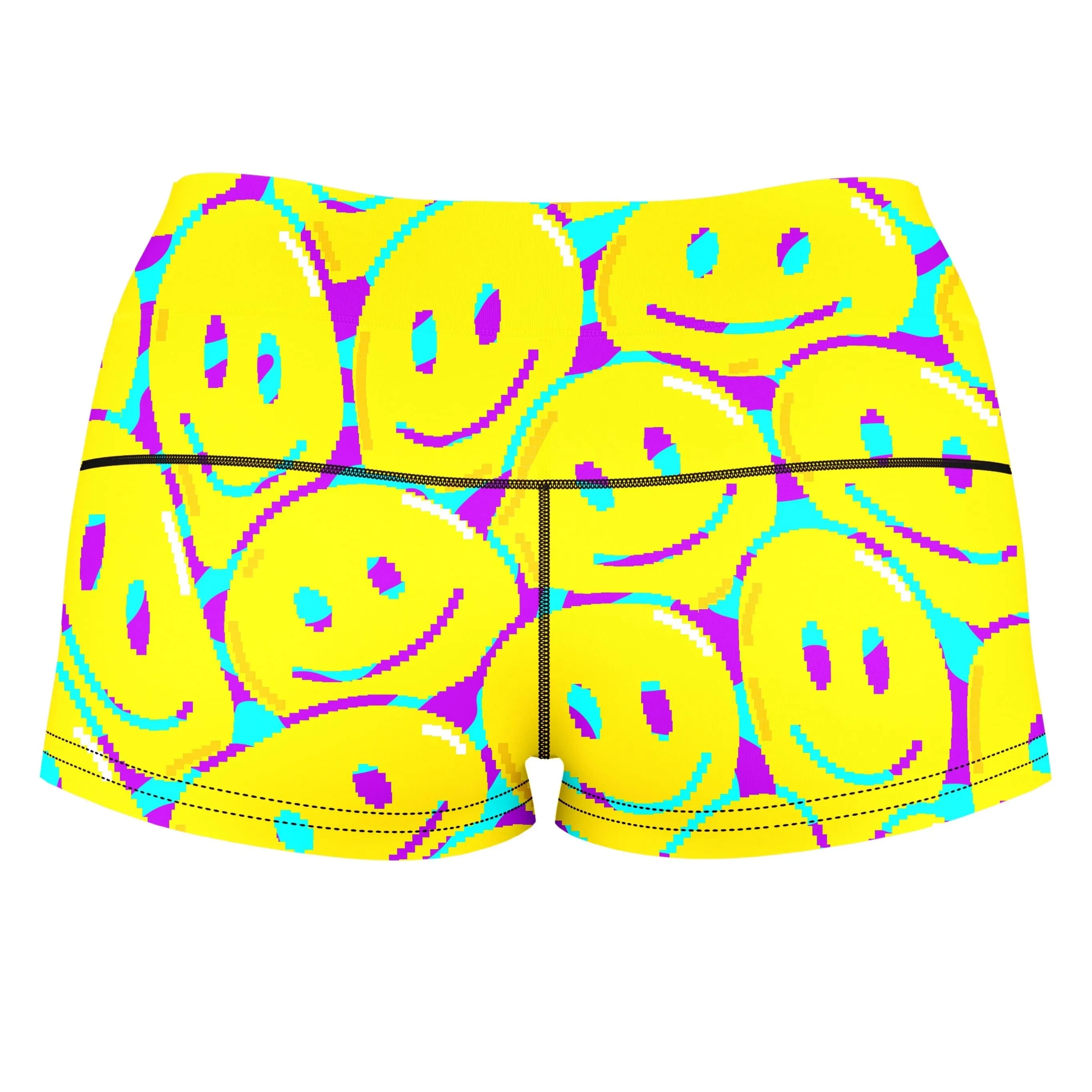 Happy Tabs High-Waisted Women's Shorts