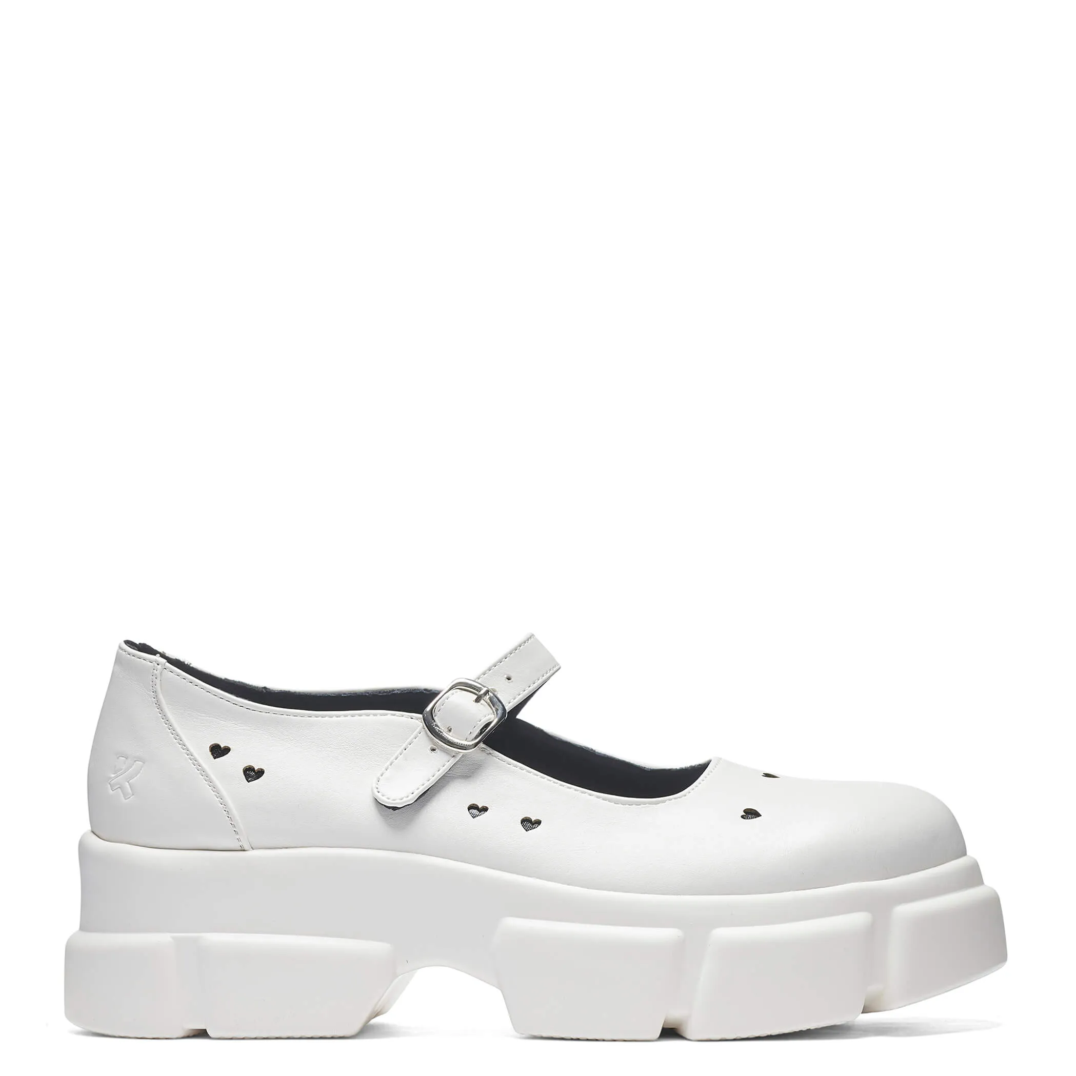 Harmony Heart Mary Jane Shoes - White