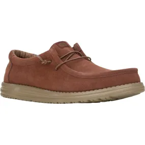 HEYDUDE Wally Suede Shoes Dark Brown