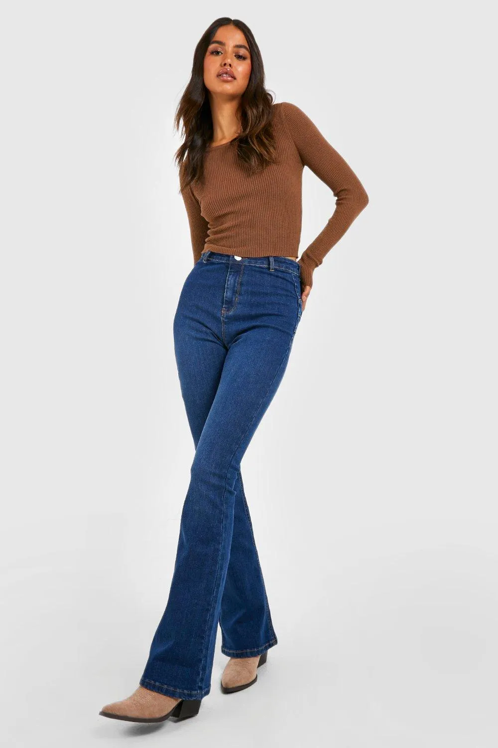 High Waisted Flared Jeans