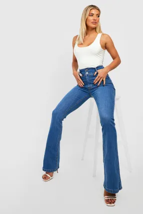 High Waisted Super Shaping Skinny Flared Jeans