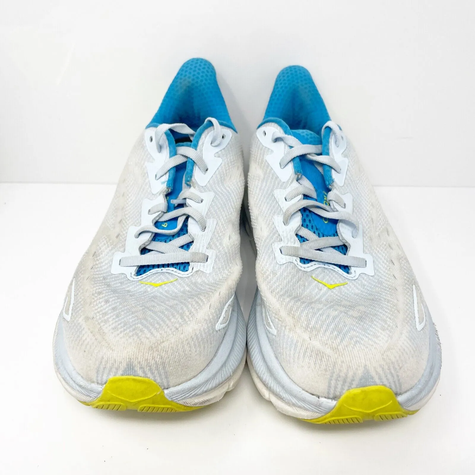 Hoka One One Mens Clifton 9 1127895 IWEP White Running Shoes Sneakers Size 9 D